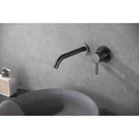 Wiesbaden Ribbd Eenhendel Wastafelkraan met Coldstart - Inbouw Compleet - Gunmetal - thumbnail