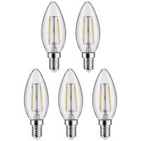 Paulmann 29094 LED-lamp Energielabel F (A - G) E14 Kaars 4.8 W Warmwit (Ø x h) 35 mm x 98 mm Filament / Retro-LED 5 stuk(s) - thumbnail
