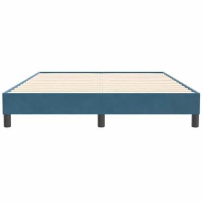 Bedframe zonder matras 140x210 cm fluweel donkerblauw Bedframe zonder matras 140x210 cm fluweel donkerblauw