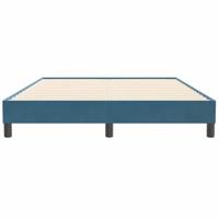 Bedframe zonder matras 140x210 cm fluweel donkerblauw - thumbnail