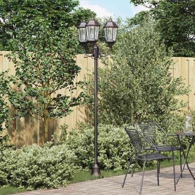 Tuin Lantaarnpaal Brons Aluminium en Glas