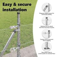 VidaXL Afrasteringspaal zilver 10 x 0,5 m (13 mm gaas) staal - thumbnail