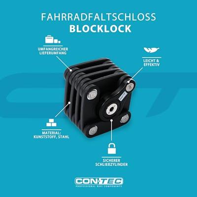 CONTEC vouwslot "blocklock" ct folding socket blocklo 64 cm, black