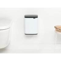 Brabantia Bo afvalemmer 4 liter met kunststof binnenemmer white - thumbnail