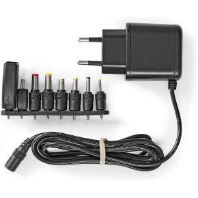 Universele AC-Stroomadapter - 12.5 W - 5 V DC - 1.60 m - 2.5 A - 8 plug(s) - Zwart