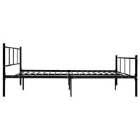 Bedframe metaal zwart 140x200 cm - thumbnail