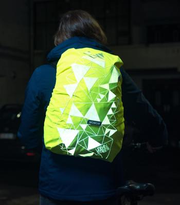 WOWOW regenhoes "bag cover urban street line". backpack rain cover bag cov.urban street yel.