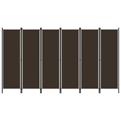 VidaXL Kamerscherm met 6 panelen 300x180 cm bruin VidaXL Kamerscherm met 6 panelen 300x180 cm bruin