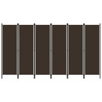 VidaXL Kamerscherm met 6 panelen 300x180 cm bruin - thumbnail
