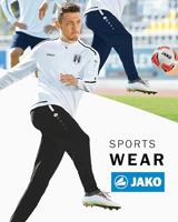 JAKO 8495 Trainingsbroek Active - Zwart/Wit - S - thumbnail