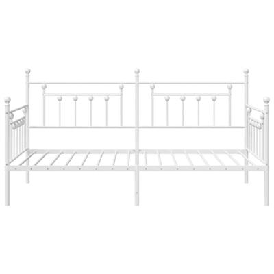 Bedframe voor een daybed met hoofdeinde Wit 107 x 203 cm Staal