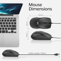 ACT wired full-size optical mouse 1000 dpi, silent click - thumbnail