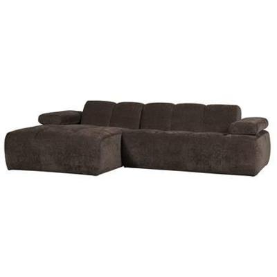 WOOOD Mojo Chaise Longue Bank Links - Ribstof - Bruin - 74x284x160