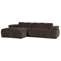 WOOOD Mojo Chaise Longue Bank Links - Ribstof - Bruin - 74x284x160 - thumbnail