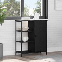Dressoir Zwart Eiken 70 x 30 x 80 cm - thumbnail