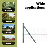 VidaXL Afrasteringspaal groen 25 x 0,6 m (36 mm gaas) staal en pvc - thumbnail