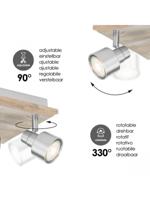 Light depot - LED opbouwspot Drift 4 licht - 23 cm - mat staal - Outlet - thumbnail