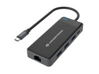 Conceptronic DONN14G notebook dock & poortreplicator Bedraad USB 3.2 Gen 1 (3.1 Gen 1) Type-C Grijs - thumbnail