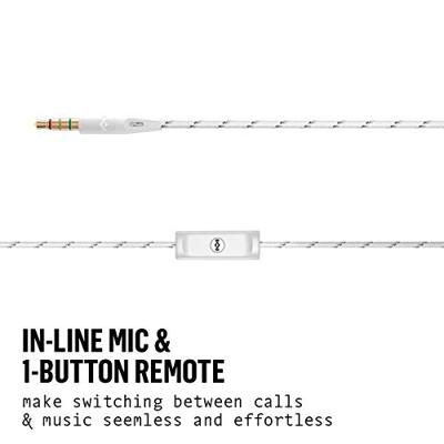 House of Marley Uplift 2.0, geluidsisolerende in-ear hoofdtelefoon, 9 mm driver, microfoon, bediening met 1 knop, duurzame materialen, verschillende oordopjes maten, zilver
