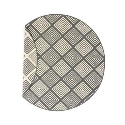 Tapeso Rond Buitenkleed ruit - Flip Gem grijs - 160 cm rond Tapeso Rond Buitenkleed ruit - Flip Gem grijs - 160 cm rond