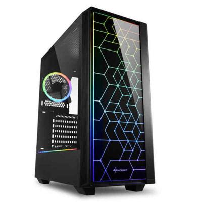 Sharkoon RGB LIT 100 midi tower behuizing Sharkoon RGB LIT 100 midi tower behuizing