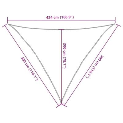 Zonnezeil 3x3x4,25 m 100% polyester oxford zandkleurig Zonnezeil 3x3x4,25 m 100% polyester oxford zandkleurig