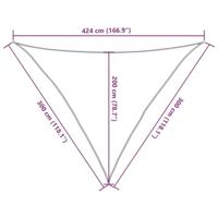 Zonnezeil 3x3x4,25 m 100% polyester oxford zandkleurig - thumbnail