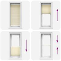 Pliss rolgordijn 60x100 cm stofbreedte 59,4 cm polyester crme - thumbnail