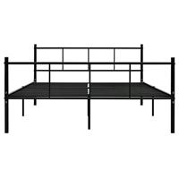 Bedframe metaal zwart 140x200 cm - thumbnail