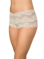 Dames kanten hipster - Floral - Kanten dames heup ondergoed - Katoenen kruisje - 38 - Champagne | Dames boxer - thumbnail