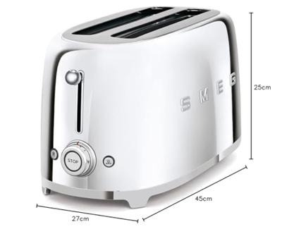 SMEG TSF02SSEU 50's Style Broodrooster SMEG TSF02SSEU 50's Style Broodrooster