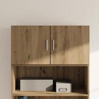 Wandkast artisanaal eikenkleurig 80 x 42.5 x 40 cm Bewerkt hout - thumbnail