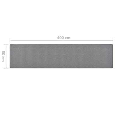 VidaXL Tapijtloper 80x400 cm donkergrijs