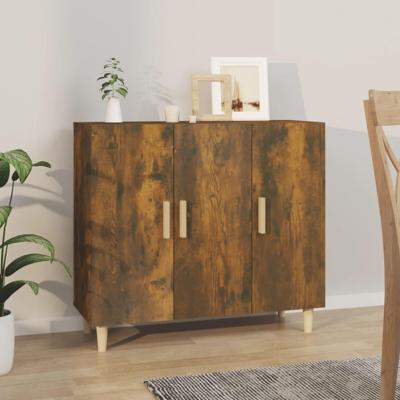 Dressoir 90x34x80 cm bewerkt hout gerookt eikenkleurig Dressoir 90x34x80 cm bewerkt hout gerookt eikenkleurig