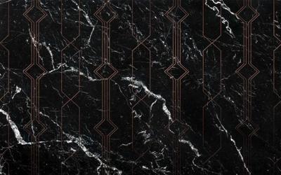 Noordwand Komar Pure Fotobehang Marble Black - P040-VD4