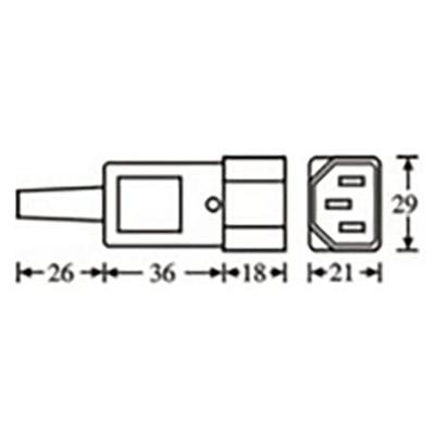 Adam Hall IEC Euro connector male