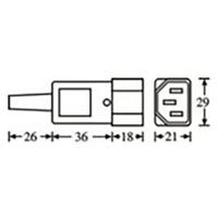 Adam Hall IEC Euro connector male - thumbnail