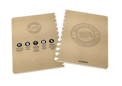 Schrift Adoc BIO A4 ruit 4x8mm 144 pagina's 90gr kraft Schrift Adoc BIO A4 ruit 4x8mm 144 pagina's 90gr kraft