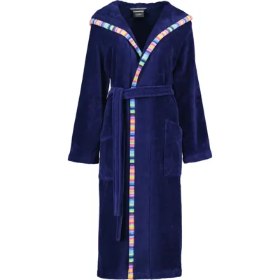 Cawö Cawo Dames Badjas met capuchon 840 11 marine Maat 38