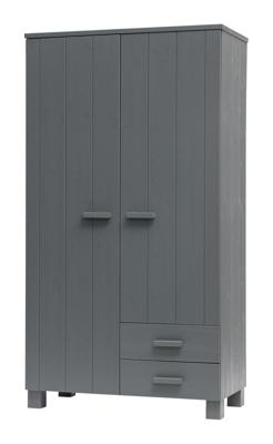 WOOOD Kledingkast 'Dennis', kleur Steel grey