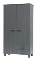 WOOOD Kledingkast 'Dennis', kleur Steel grey - thumbnail