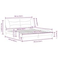 Bedframe met LED zonder matras "Hvar" 180x200 cm stof blauw - thumbnail