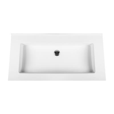 Wastafel Boss & Wessing Zonder Kraangat 45.5x99 cm Solid Surface Wit Boss & Wessing Wastafel Boss & Wessing Zonder Kraangat 45.5x99 cm Solid Surface Wit Boss & Wessing