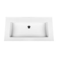 Wastafel Boss & Wessing Zonder Kraangat 45.5x99 cm Solid Surface Wit Boss & Wessing - thumbnail