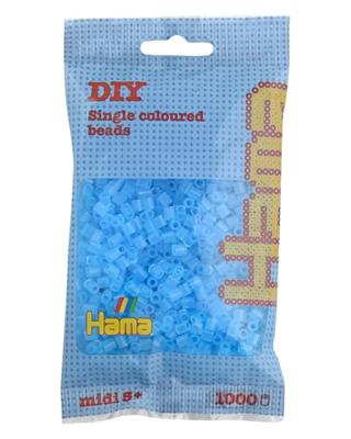 Hama strijkkralen - aqua transparant (073), 1000st.