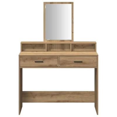 Kaptafel artisanaal eikenkleurig 100 x 41 x 140 cm Bewerkt hout - thumbnail