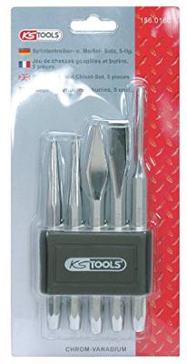 KS Tools Doordrijver-, beitel- en korrelenset, 5-delig 1560160