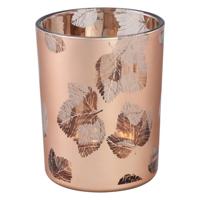 PTMD Mexxy Glazen Windlicht 10x12 cm Brons - thumbnail