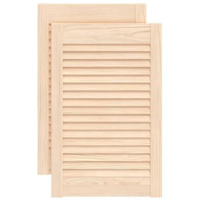 VidaXL Kastdeuren met lamellen 2 st 61,5x39,4 cm massief grenenhout VidaXL Kastdeuren met lamellen 2 st 61,5x39,4 cm massief grenenhout