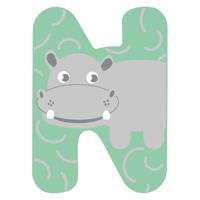 Small Foot - houten dieren kinderletter - n - thumbnail